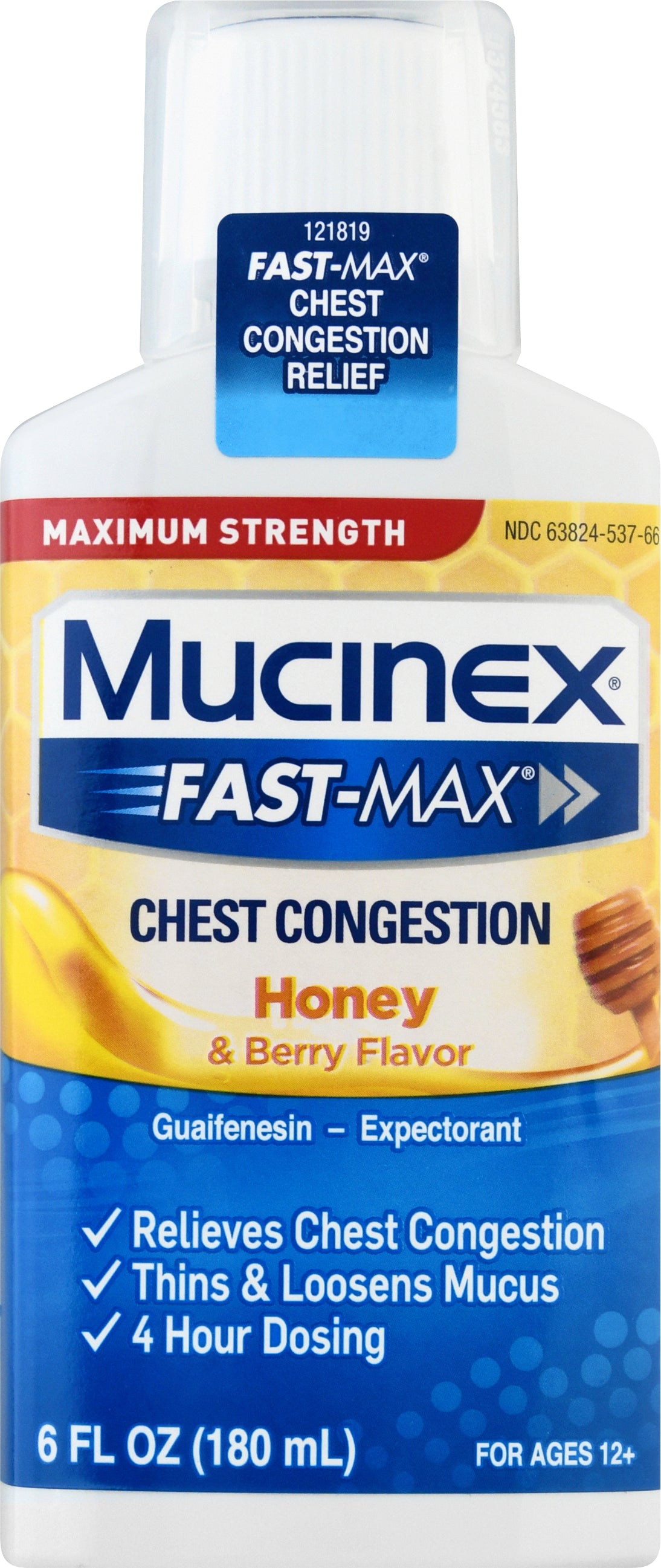 Mucinex Fast-Max Maximum Strength Honey & Berry Flavor Chest Congestion 6 oz