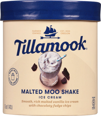 Tillamook Malted Moo Shake Ice Cream 1.5 qt
