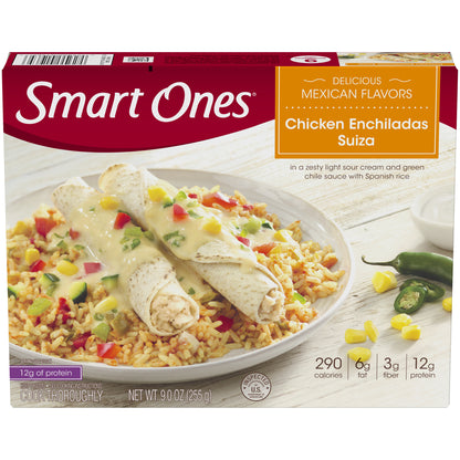 Smart Ones Chicken Enchiladas Suiza, Frozen Meal, 9 oz Box