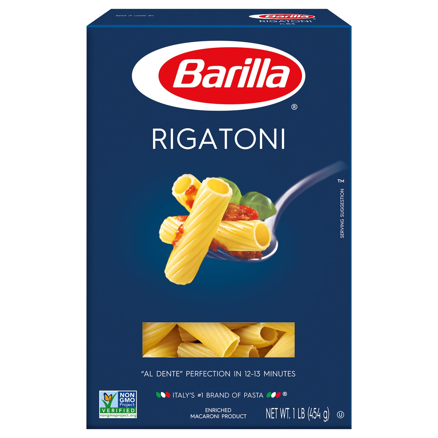 Barilla® Rigatoni Pasta 1 lb. Box.
