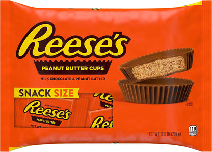 REESE'S Milk Chocolate Peanut Butter Snack Size Cups Candy, Easter, 10.5 oz, Bag