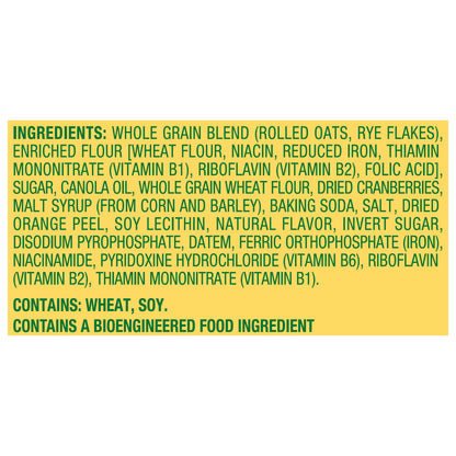 BELVITA CARTON - BELVITA - CRUNCHY CRAN ORANGE - 8.8Z - 044000040598 BE Update 8.8 Oz English