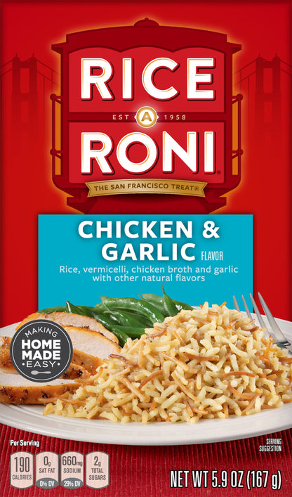 Rice A Roni Chicken & Garlic Food Mix 5.9 oz