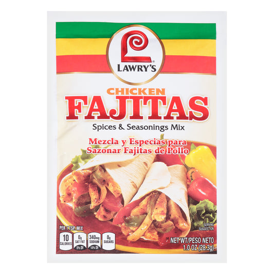 Lawry's® Chicken Fajitas Spice & Seasoning Mix 1.0 oz Packet