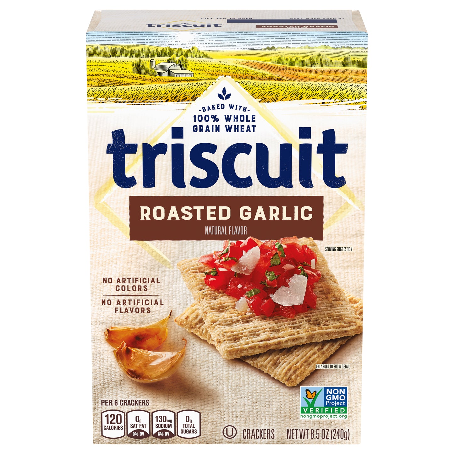 Triscuit Roasted Garlic Crackers 8.5 oz. Box