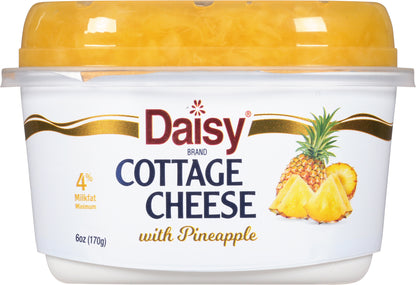Daisy 4% Milkfat Minimum with Pineapple Cottage Cheese 6 oz