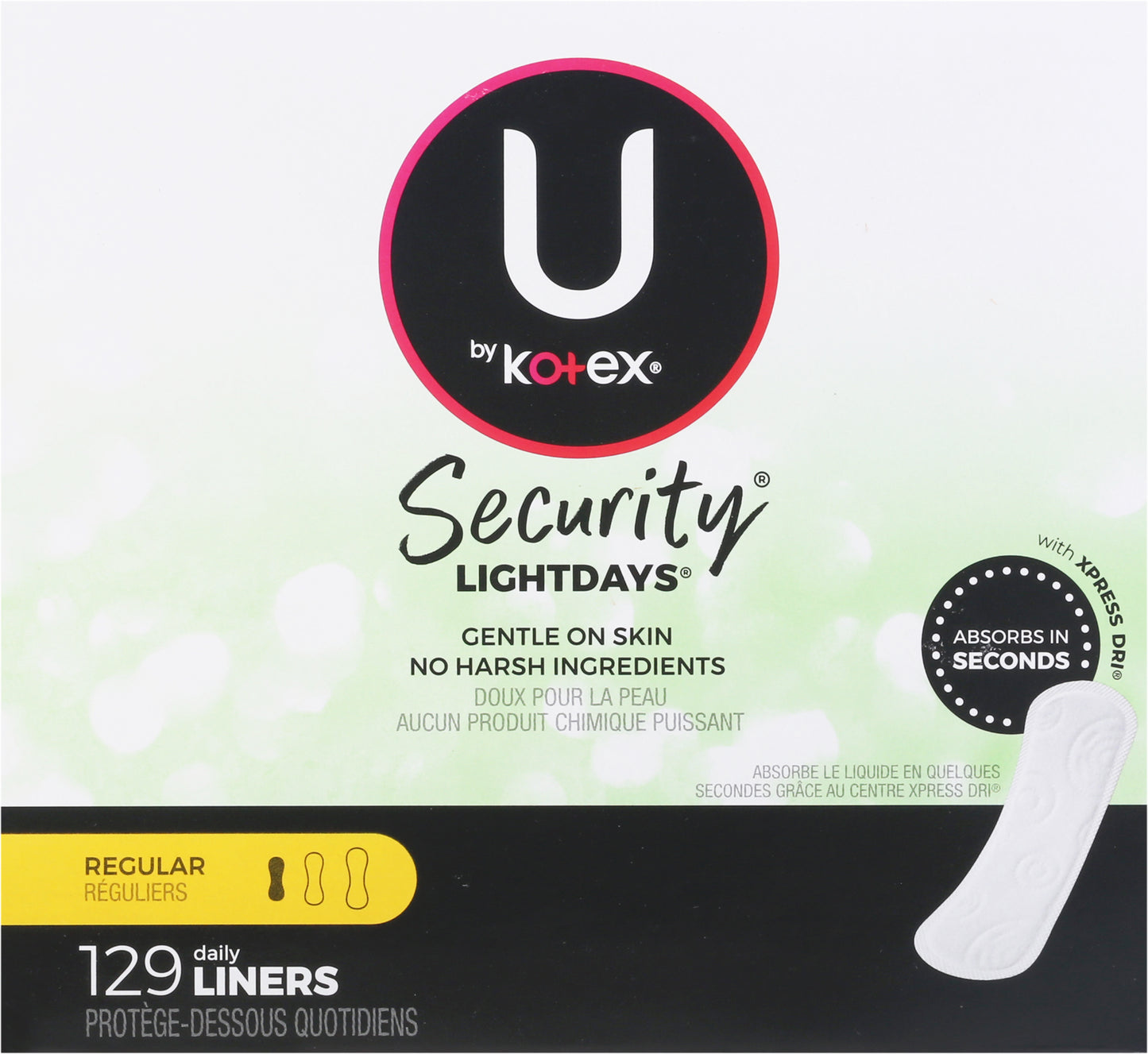 U by Kotex Security LightDays Regular Daily Liners 129 ea