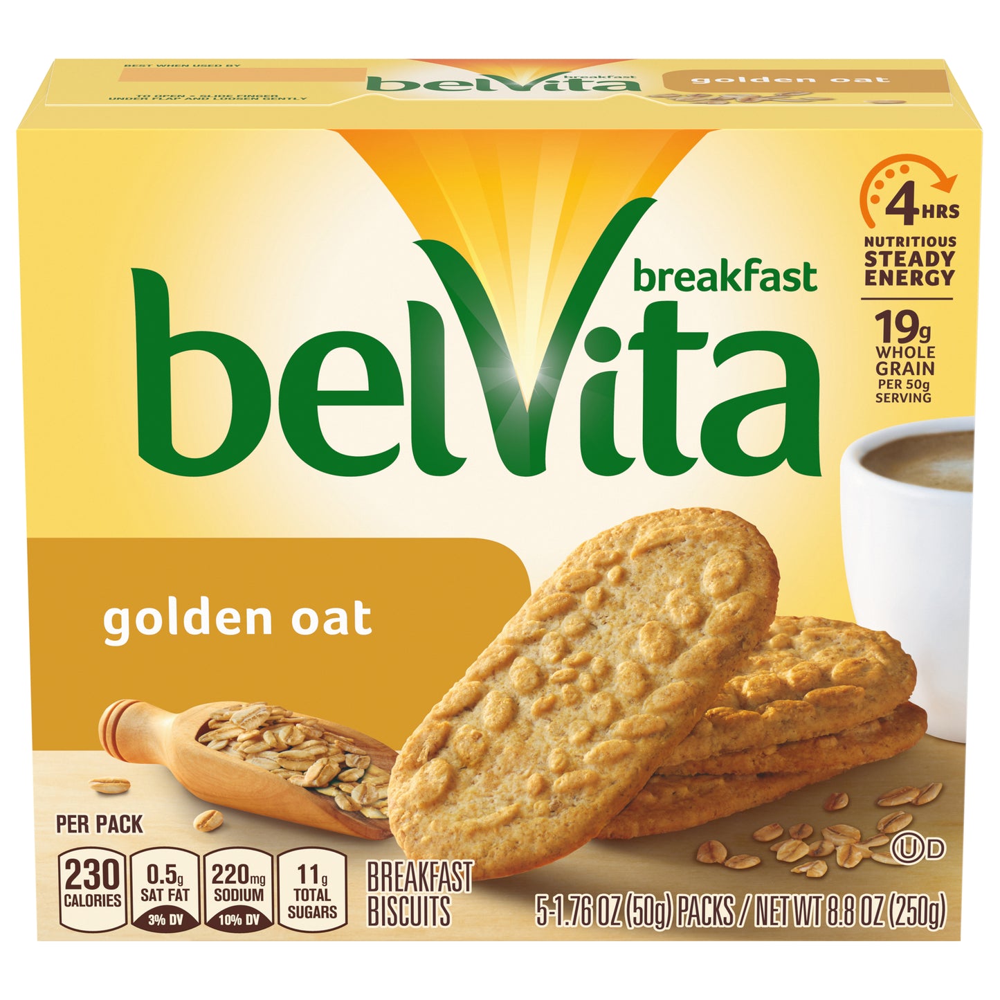 BELVITA - BRK BISC GOLDEN OAT - 8.8Z - 044000028275 - (US) BE Update 8.8 Oz English