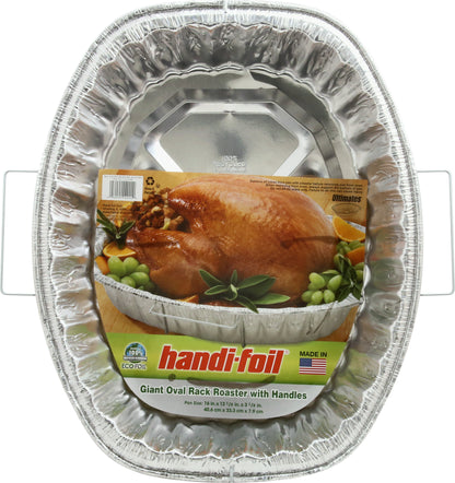 Handi-Foil Giant Oval Rack Roaster with Handles 1 ea