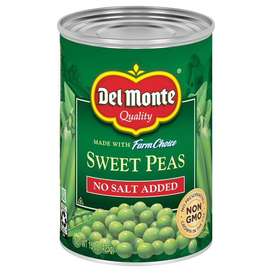 Del Monte No Salt Added Sweet Peas 15 oz Can