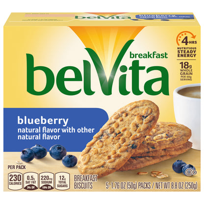 MONDELEZ GLOBAL LLC (SNACKS US) BELVITA BELVITA - BRK BISC BLUEBERRY - 8.8Z 668234 BE Update 8.8 Oz
