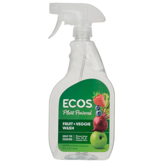 Ecos Plant Powered Fruit + Veggie Wash 22 fl oz