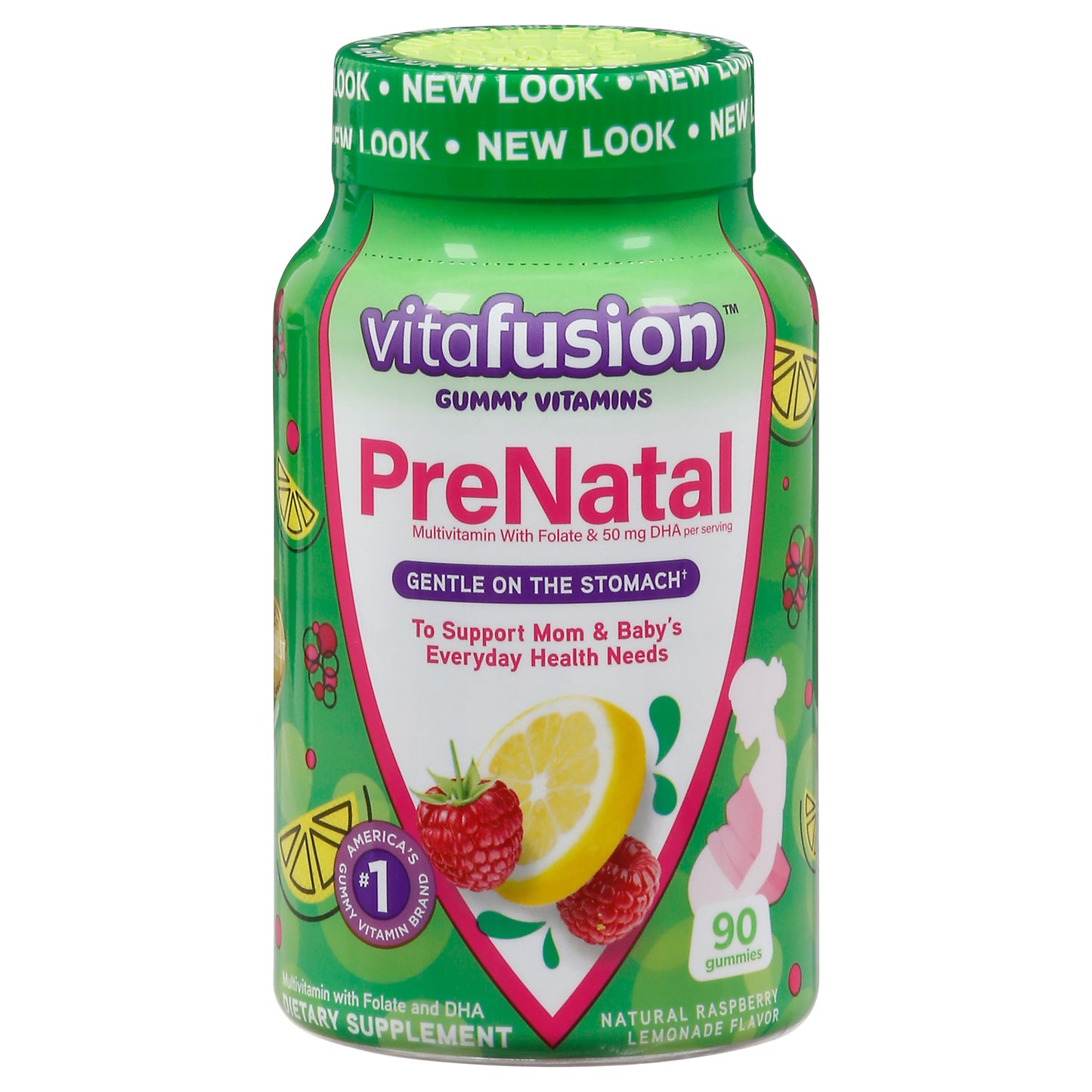 Vitafusion Prenatal Raspberry Lemonade Flavor Gummy Vitamins 90 Gummies