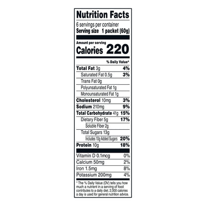 Quaker Protein Apples & Cinnamon Instant Oatmeal 6 ea