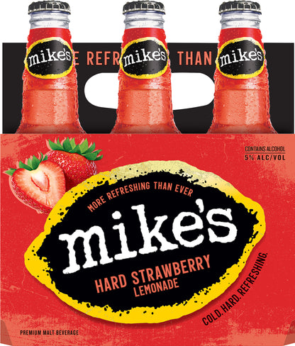 Mike's Premium Malt Beverage Hard Strawberry Lemonade Beer 6 ea