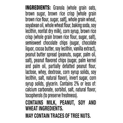 Quaker Chewy Granola Bars Peanut Butter Chocolate Chip 0.84 Oz 8 Count