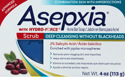 Asepxia Advanced Formula Acne Bar Soap 4 oz