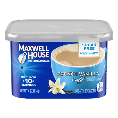 Maxwell House International Sugar Free Cafe-Style French Vanilla Cafe Beverage Mix 4 oz