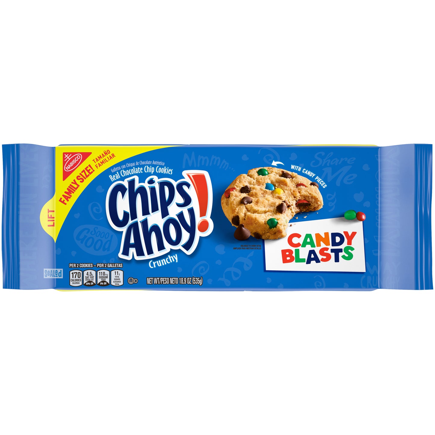 Nabisco Chips Ahoy! Candy Blasts Chocolate Chip Cookies 18.9 oz. Pack