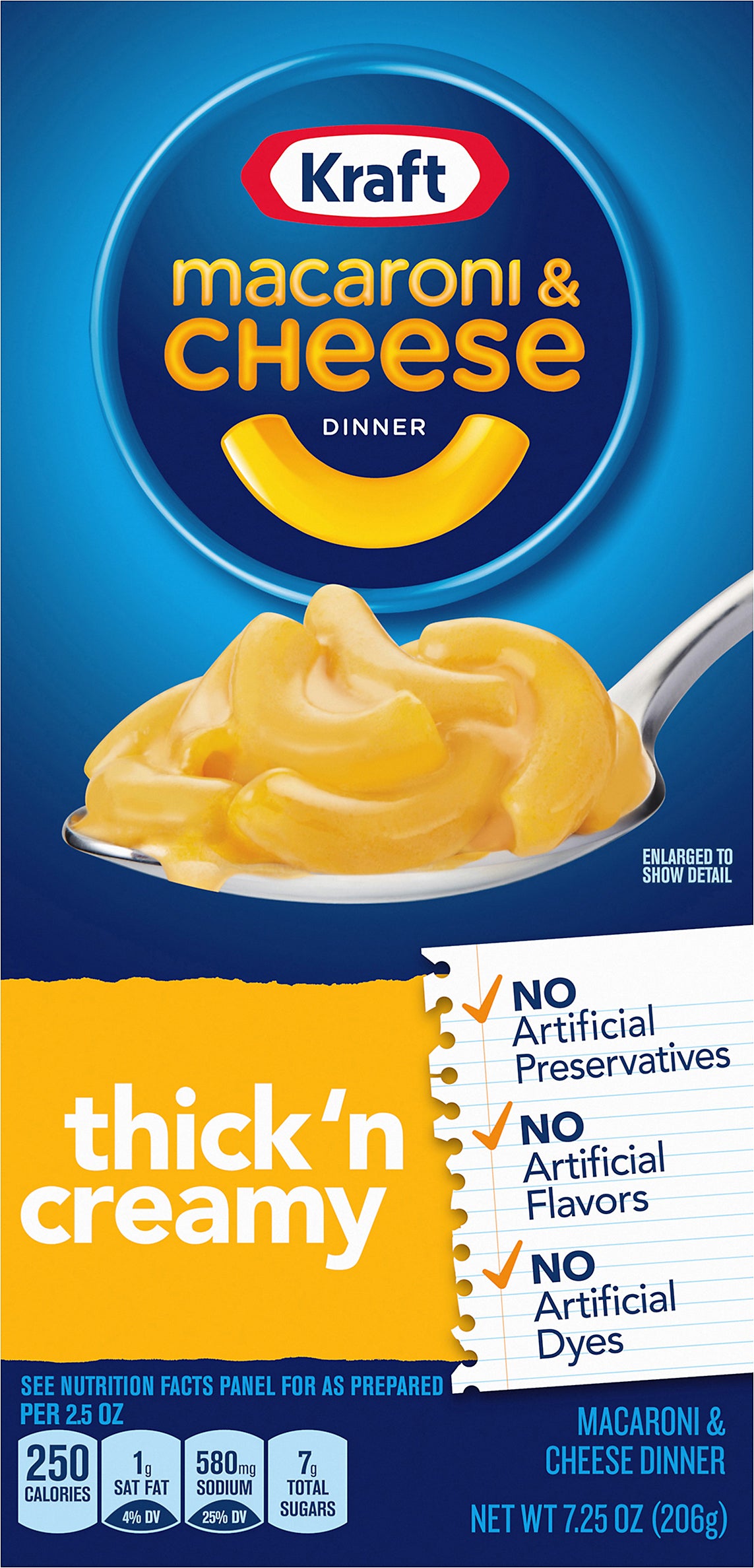 Kraft Thick 'n Creamy Macaroni & Cheese Dinner, 7.25 oz Box