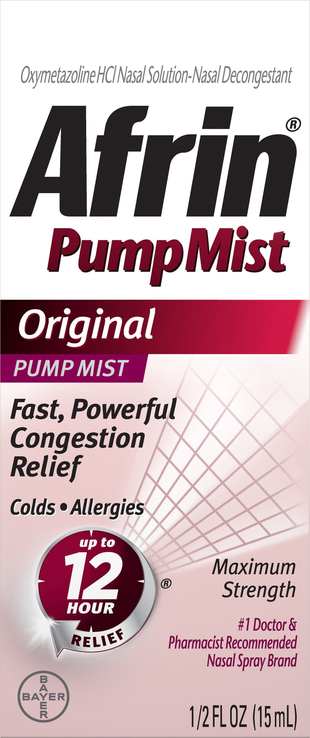 Afrin Original Maximum Strength Pump Mist 0.5 fl oz Box