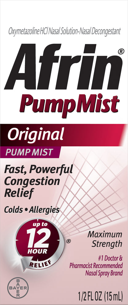Afrin Original Maximum Strength Pump Mist 0.5 fl oz Box