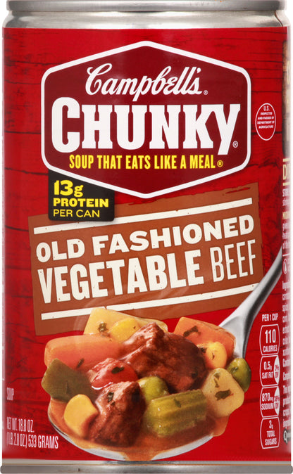 Campbell's Chunky Old Fashioned Vegetable Beef Soup 18.8 oz
