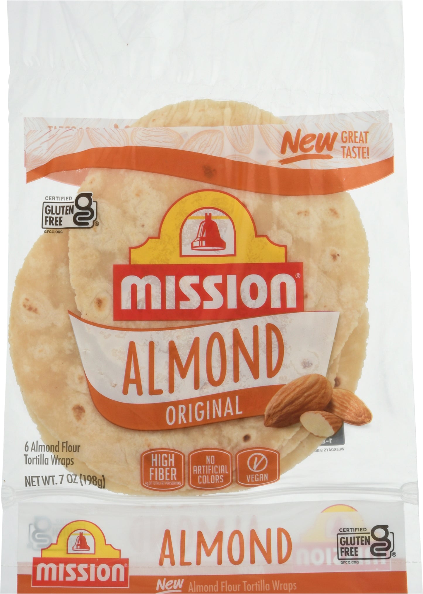 Mission Original Almond Flour Tortilla Wraps 6 ea