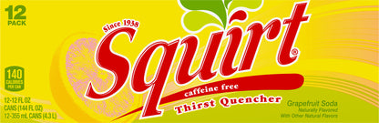 Squirt Citrus Soda, 12 fl oz cans, 12 pack