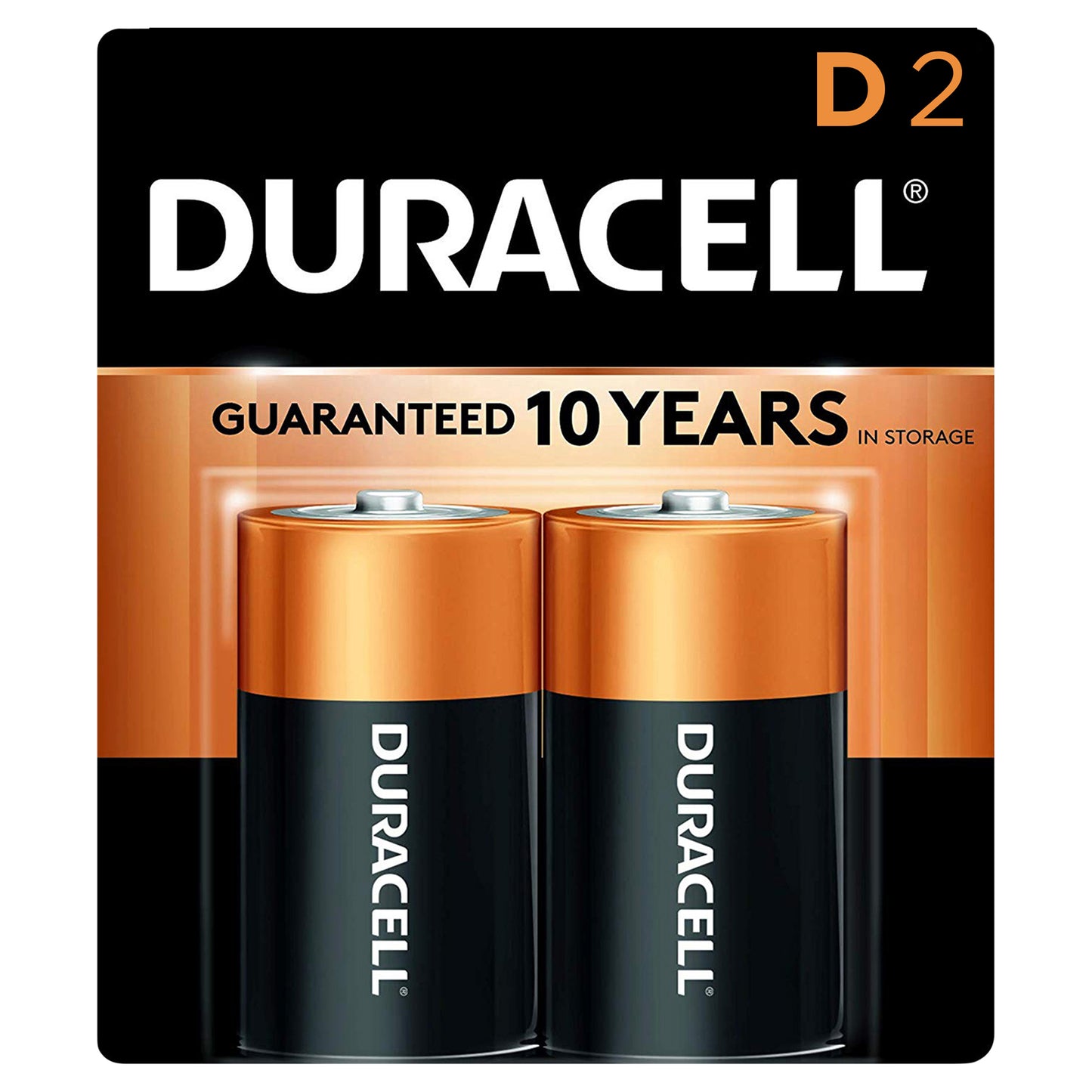 Duracell 2 Pack D Alkaline Batteries 2 ea