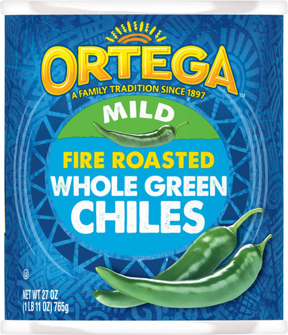 Ortega Whole Mild Fire Roasted Green Chiles 27 oz