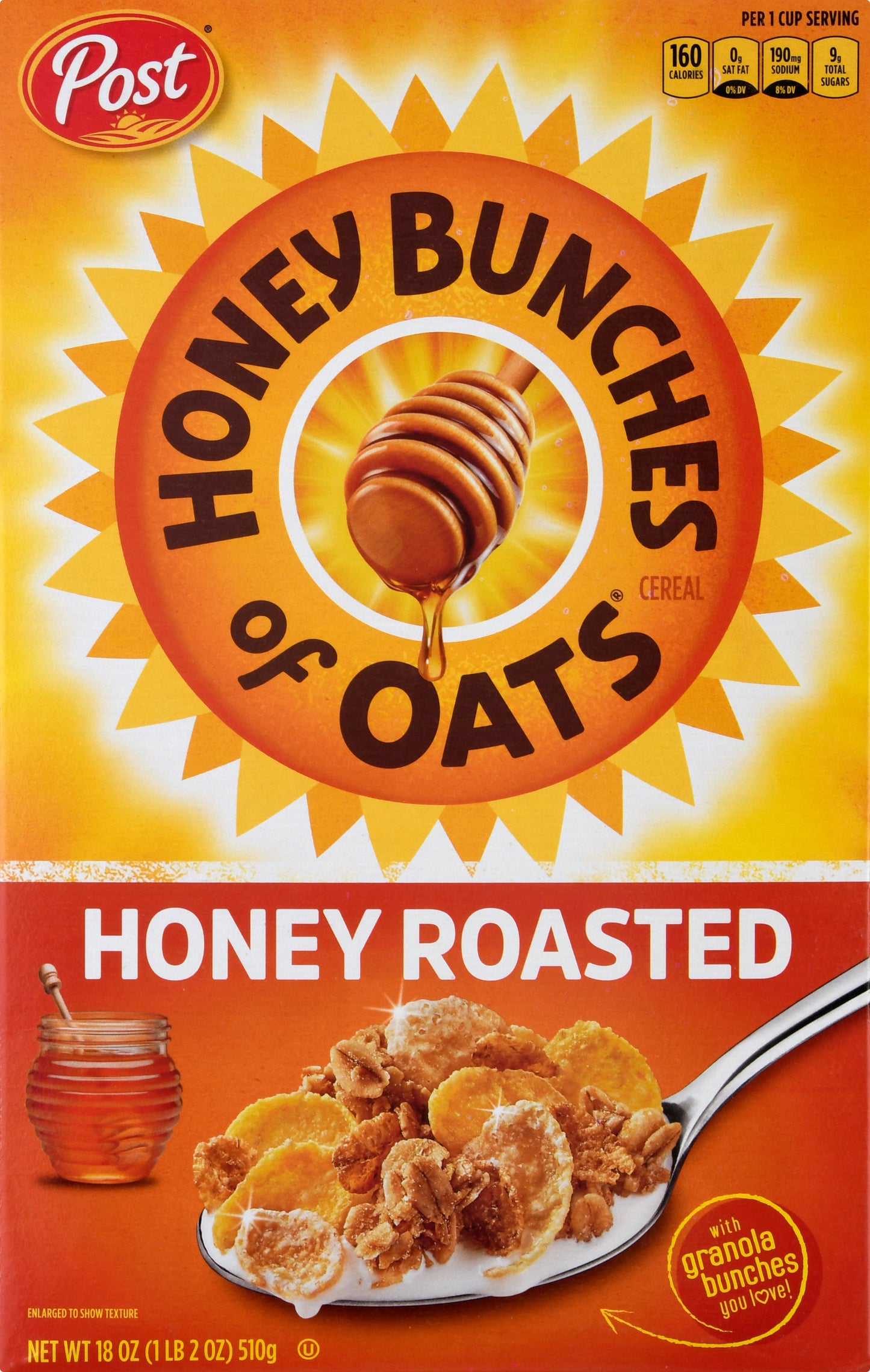 Honey Bunches Of Oats Honey Roasted Cereal 18 oz