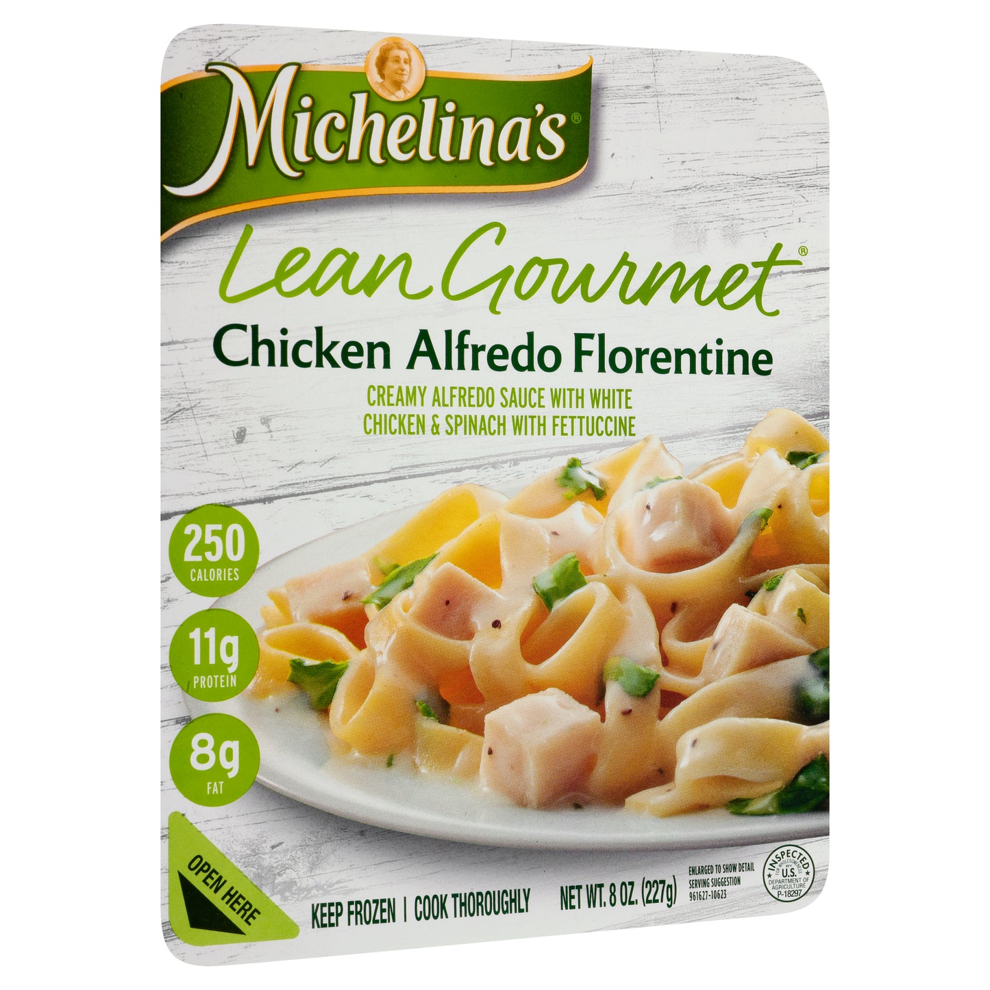 Michelina's Lean Gourmet Chicken Alfredo Florentine 8 oz