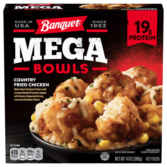 Banquet Mega Bowls Country Fried Chicken 14 oz