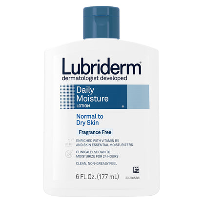 Lubriderm Daily Moisture Full Body Lotion, Fragrance-Free, 6 fl. oz