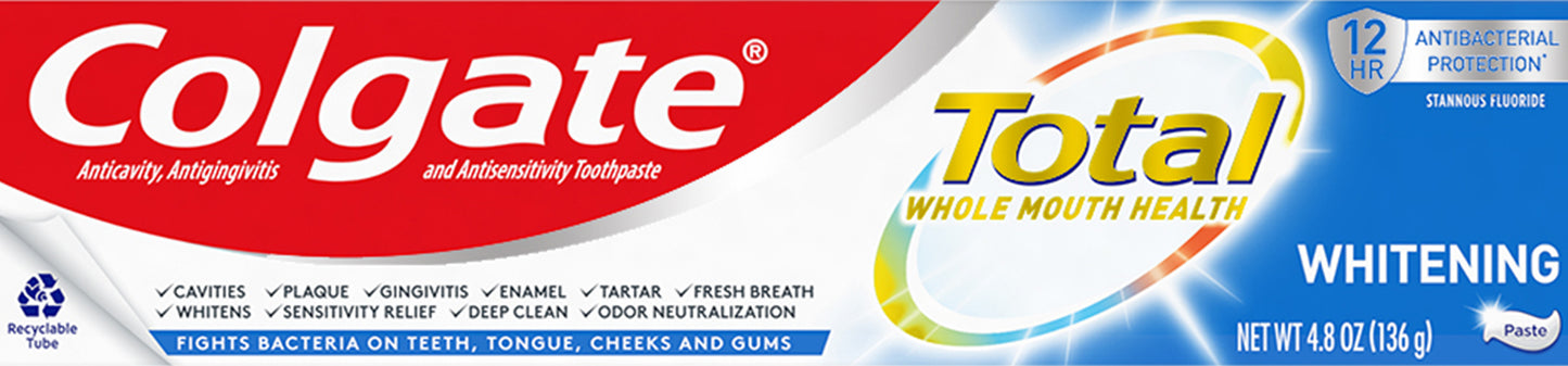 Colgate Total Whitening Toothpaste 4.8 oz