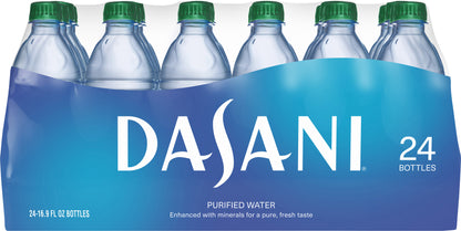 DASANI Purified Water Bottles 16.9 fl oz 24 Pack