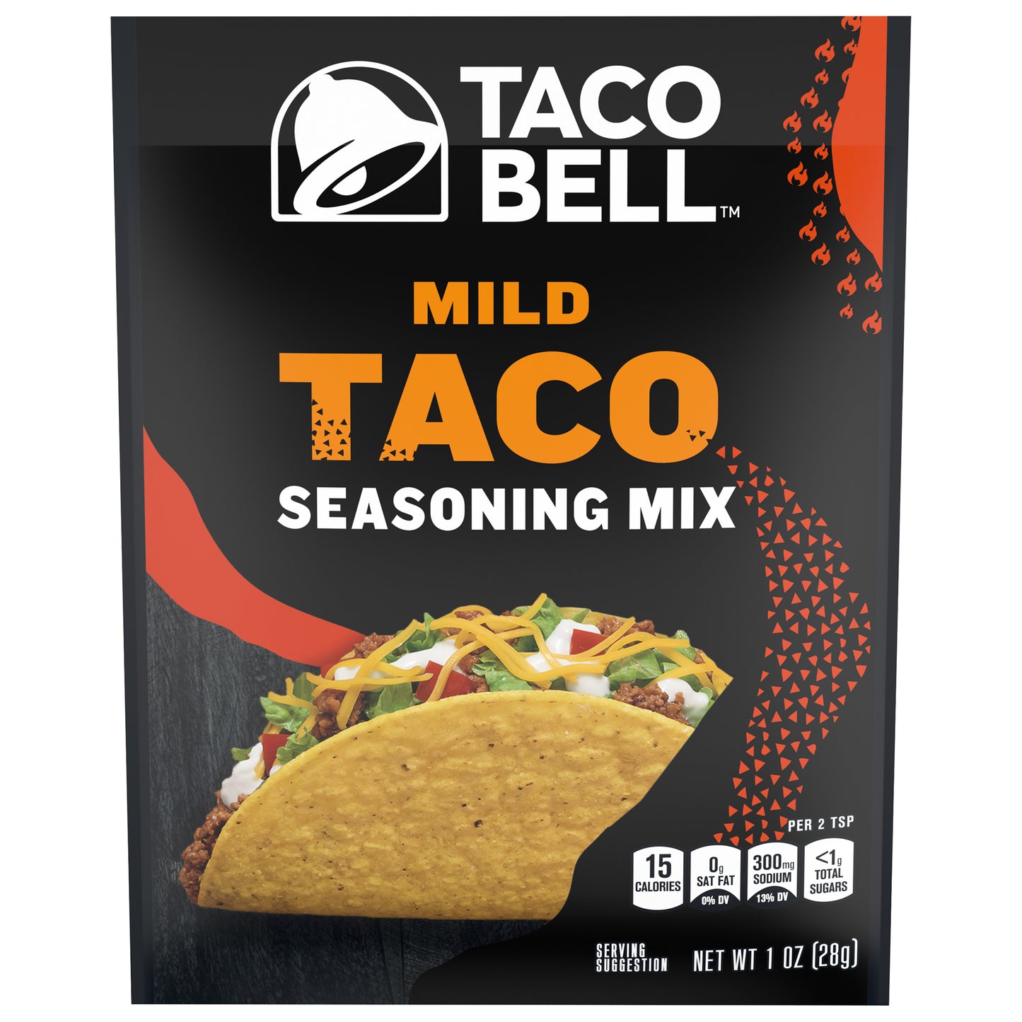 Taco Bell Mild Taco Seasoning Mix, 1 oz Packet