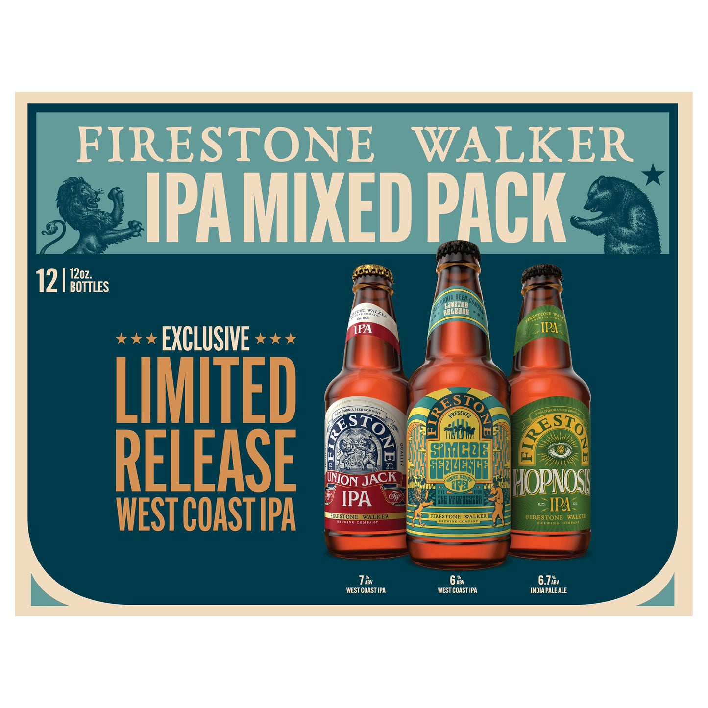 Firestone Walker IPA Mixed Pack Beer 12 oz - 12 Bottles