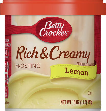 Betty Crocker Rich & Creamy Lemon Frosting 16 oz