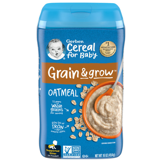 Gerber Grain and Grow Oatmeal Shrink R033C 16oz (454g)