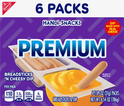 MONDELEZ GLOBAL LLC (SNACKS US) Handi-Snacks Premium Breadsticks ''N Cheesy Carton BE Update 601459