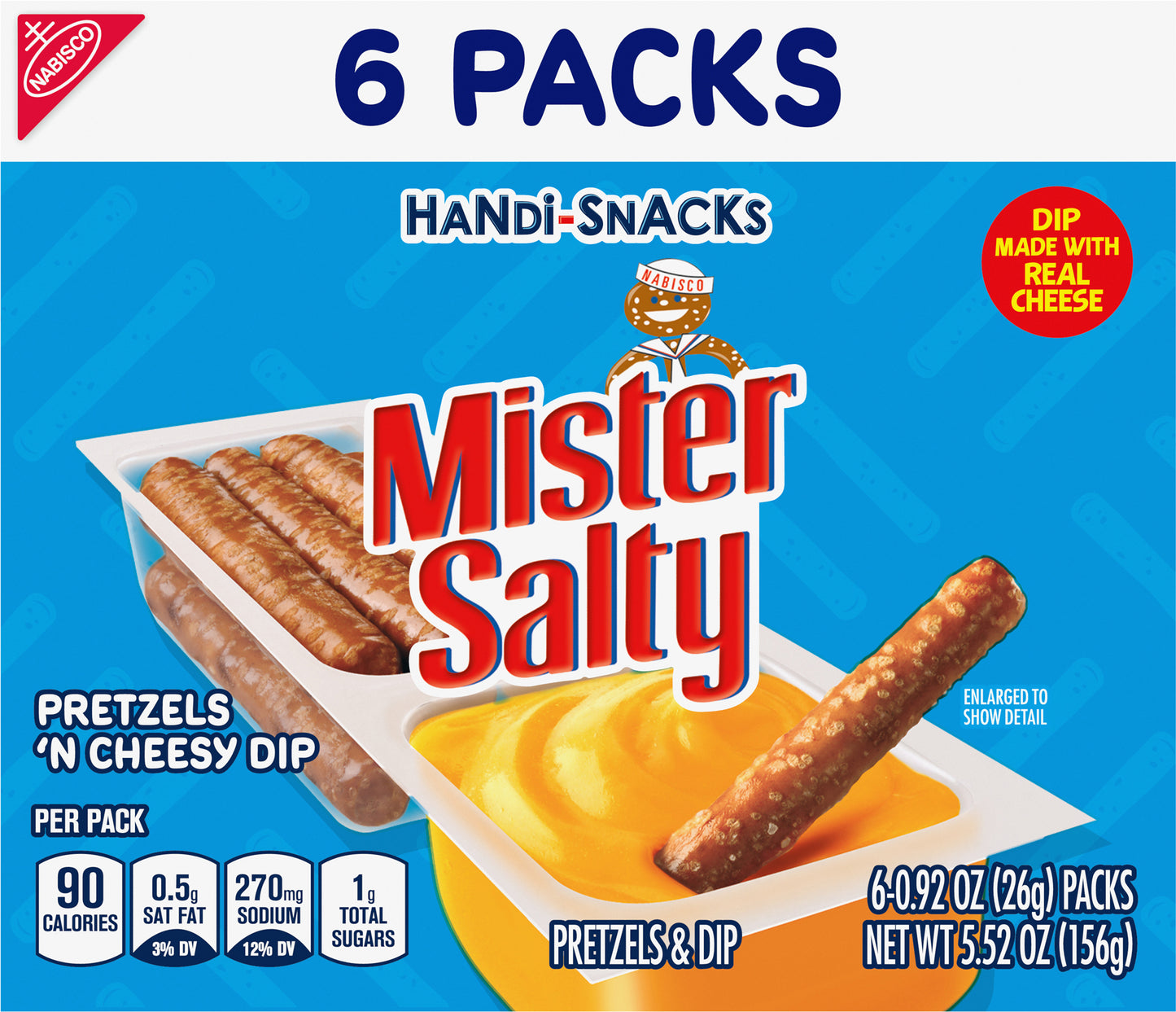 MONDELEZ GLOBAL LLC (SNACKS US) HANDI-SNACKS 5.52Z HS MR SALTY N'' CHSE DIP BE Update 601463 5.5 oz