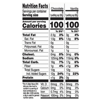 Snack Pack Family Pack Chocolate/Vanilla Pudding 12 ea