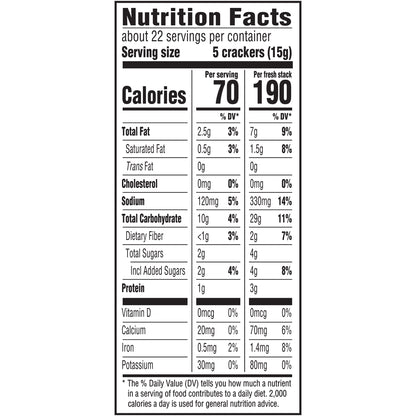 Nabisco Ritz Fresh Stacks Whole Wheat Crackers 8 ct Box
