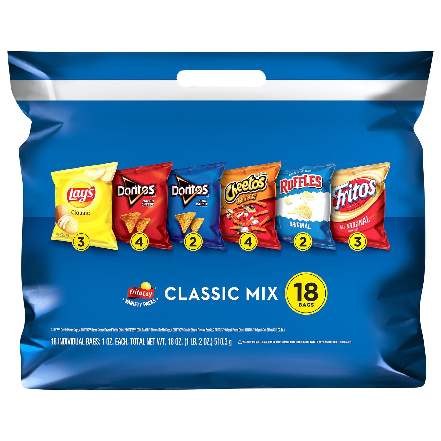 Frito Lay Variety Pack Classic Mix Snack 18-1 oz Bags