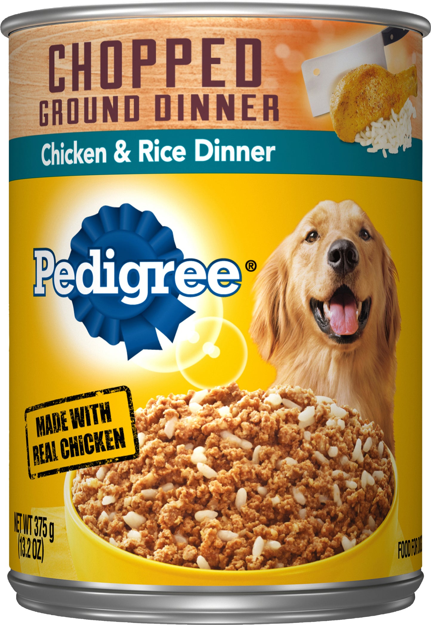 Pedigree Chopped Ground Chicken & Rice Dinner Food For Dogs 13.2 oz
