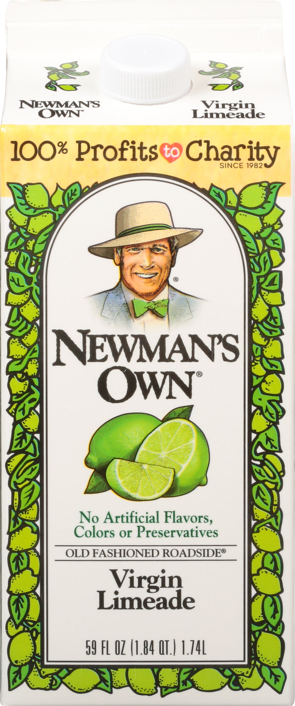Newman's Own Old Fashioned Roadside Virgin Limeade 59 fl oz Carton