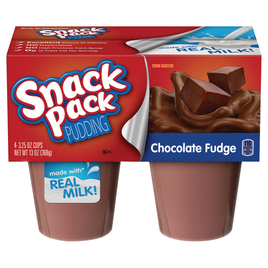 Snack Pack 4 Pack Chocolate Fudge Pudding 4 ea
