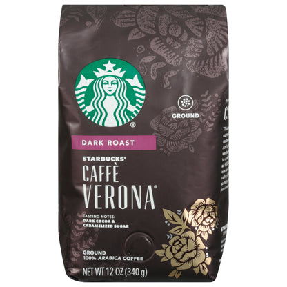 Starbucks Dark Roast 100% Arabica Ground Caffe Verona Coffee 12 oz